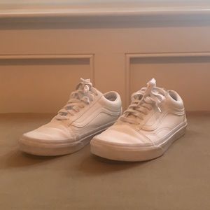 White Old Skool vans - women’s size 7